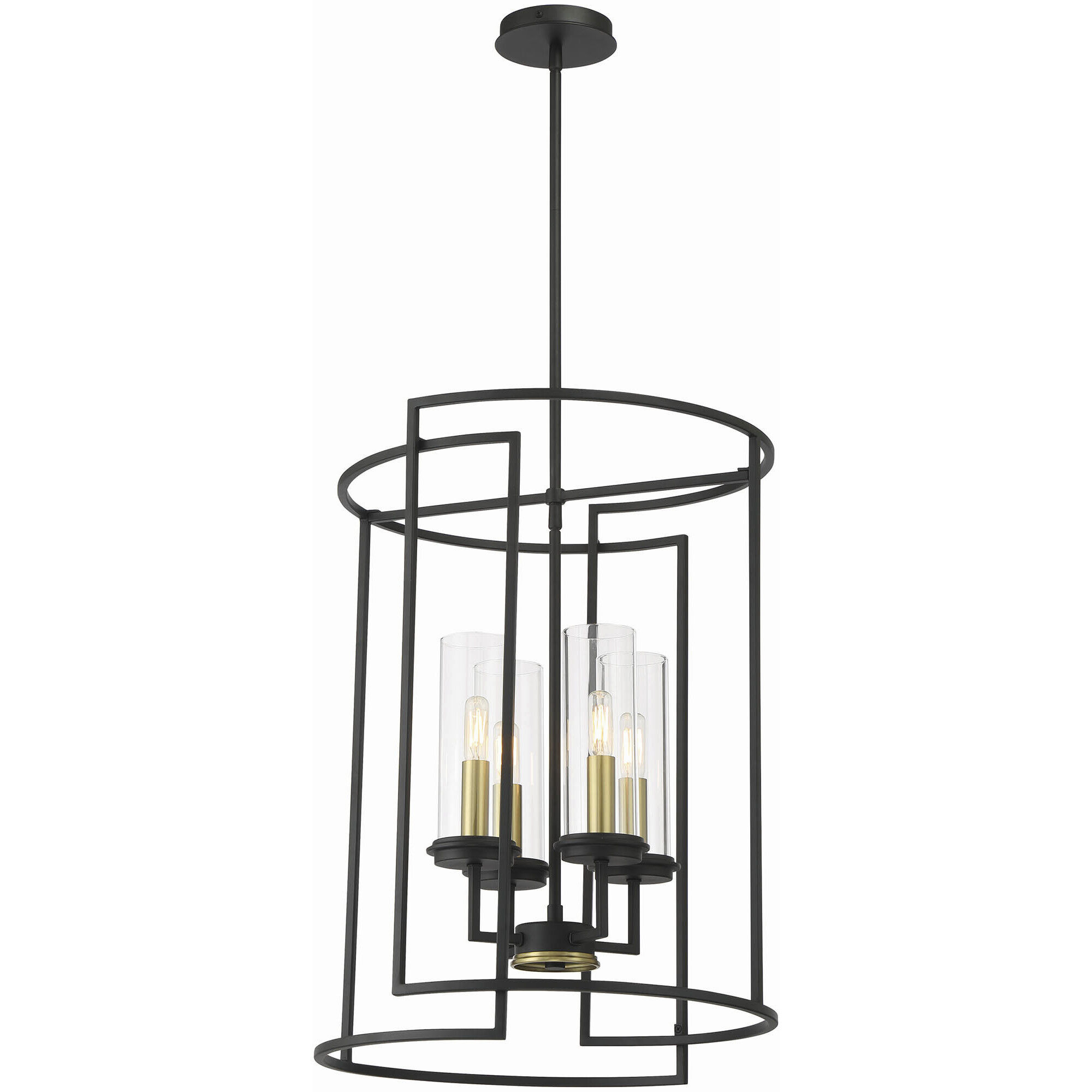 Hillstone 4 Light 18.5 inch Soft Brass And Sand Coal Pendant Ceiling Light
